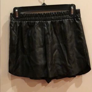 Leather shorts